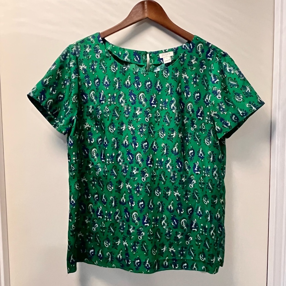 J. Crew Green size small blouse l